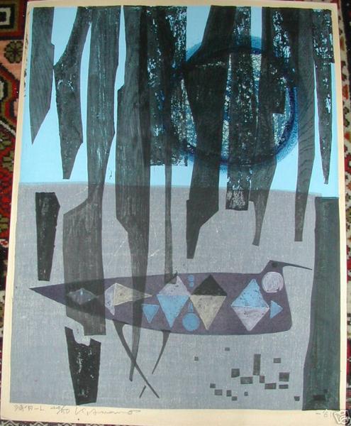 Abstract bird in forest