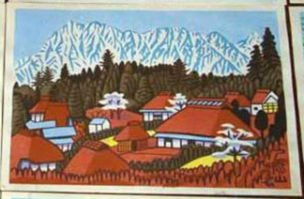 Unknown Mountain Town Scene- Joshinetsu series