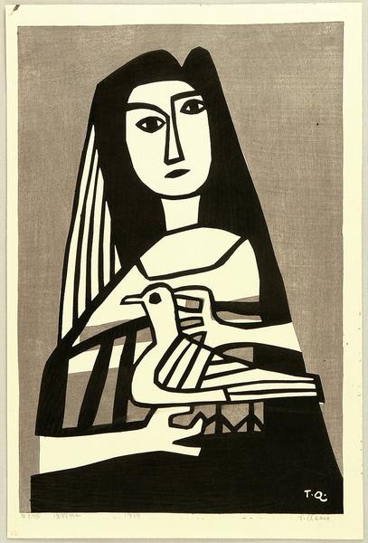 Woman and a Pigeon