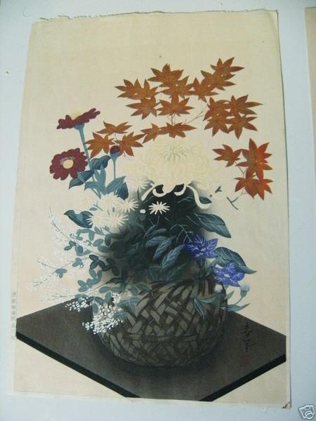 Flowers In Bamboo Basket (Autumn)