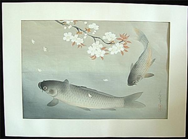 Sakura and Black Carp