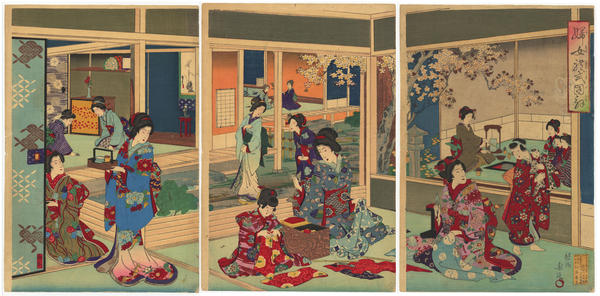 Illustration of Womens Customs and Manners Ceremony