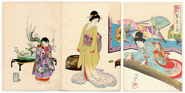 Koto Player and Ikebana