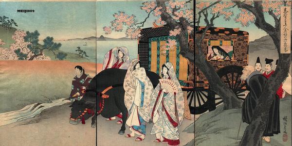 Priest Shiga Shonin and Court Lady