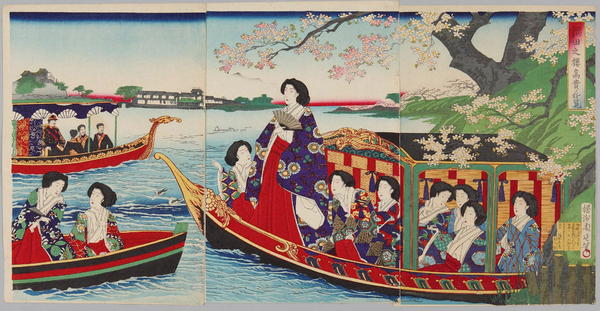Sakura on the Sumida River, Sightseeing by the High Class