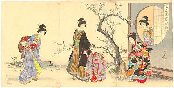 Smell of plum blossoms in the garden