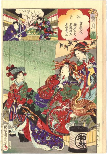 Katsuragi, Fuwa Banza, Nagoya Sanza- Flowers at Yoshiwara