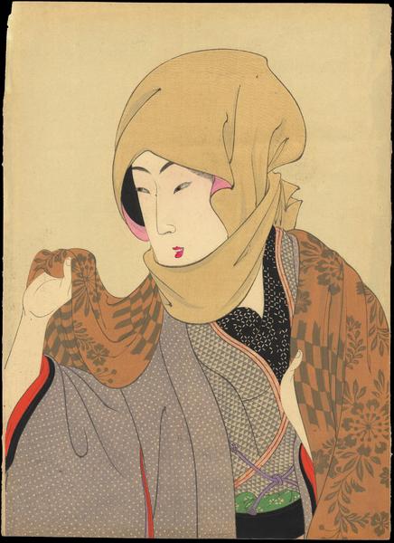 Bijin wearing a scarf