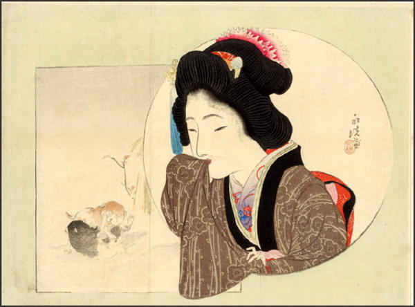 Bijin with Puppies