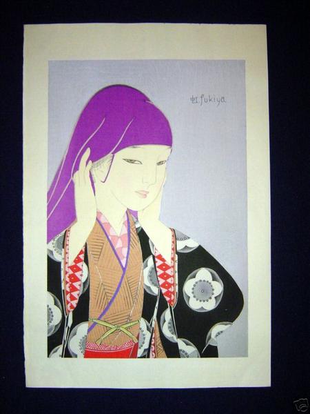 Bijin with Purple Head Scarf