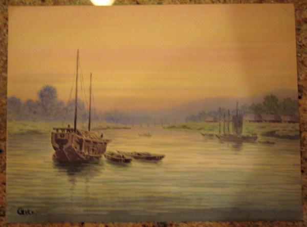Junks at Sunset