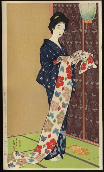 Natsu Yosoi no Musume- Daugher in a summer kimono
