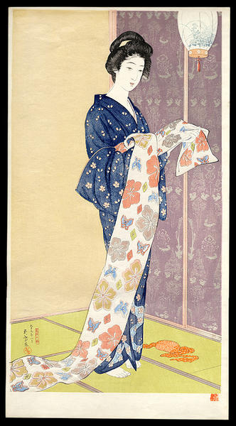 Natsu Yosoi no Musume- Daugher in a summer kimono