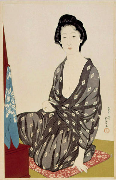 Woman in a Summer Kimono