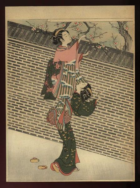 Bijins viewing Plum Blossoms