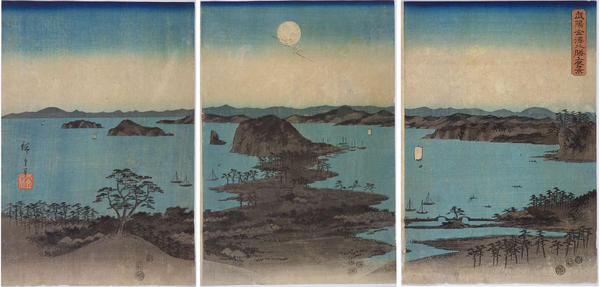 Night View of Eight Scenic Spots at Kanazawa, Musashi Province