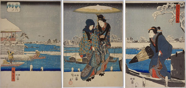 Snow at the Sumida River