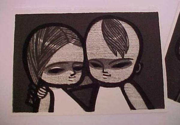 Boy, girl, monocrome