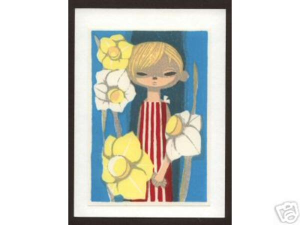 Girl and Daffodils