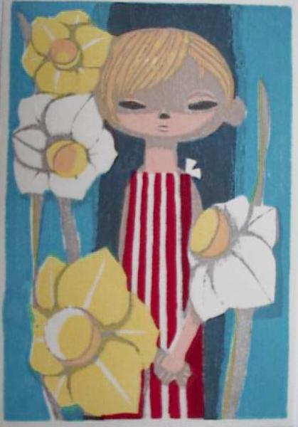 Girl and Daffodils