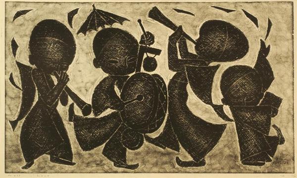 No 129- children playing musical instruments