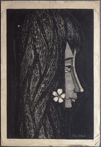 No 388 Girl With Flower in Mouth