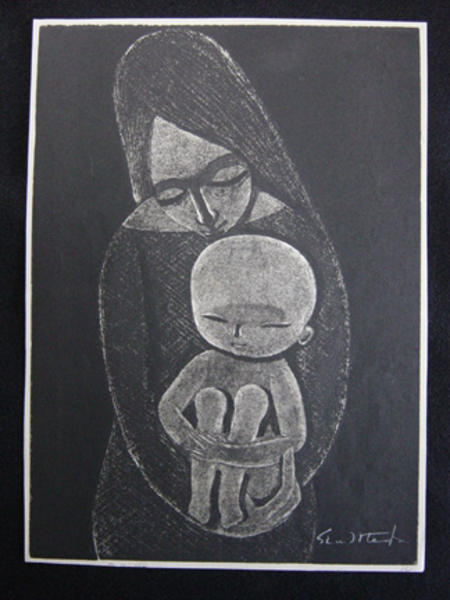 No 588 Mother Holding Baby