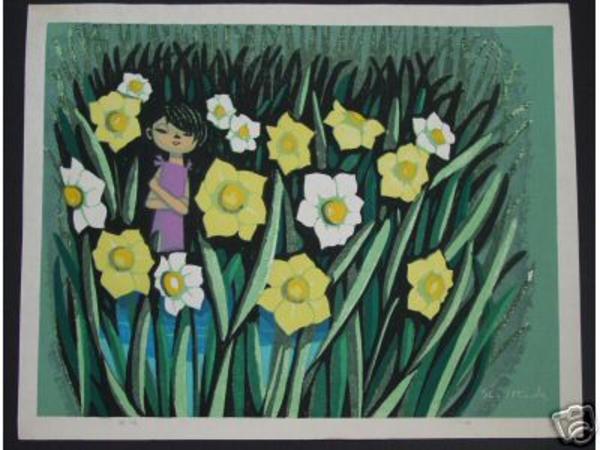 Unknown- Child in Flower Garden