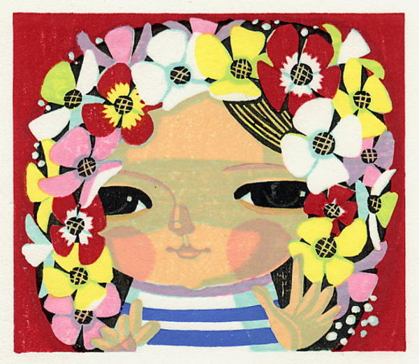 Unknown, child and flower vale