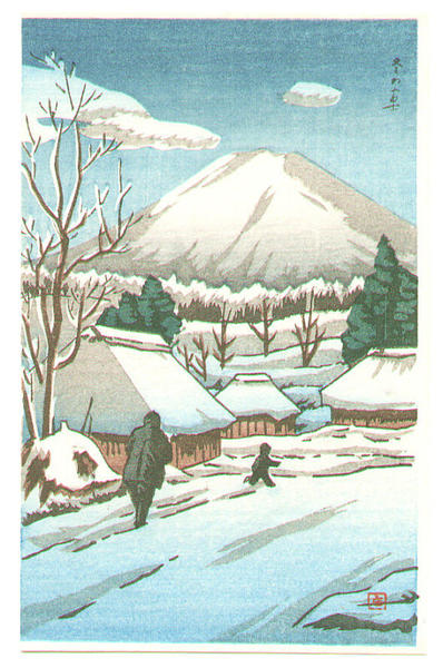 Snow scene of Fuji