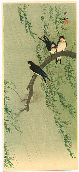 Barn Swallows and Willow