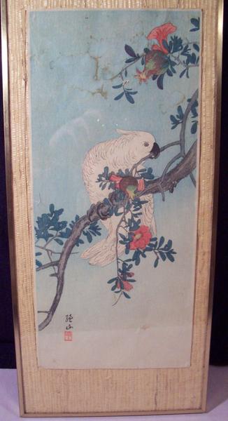 Cockatoo and Pomegranate