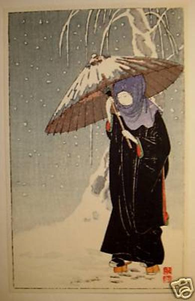 Lady in Black in Snow