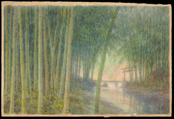 Bamboo Grove by Stream