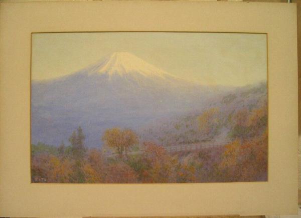 Mt Fuji in autumn with bridge