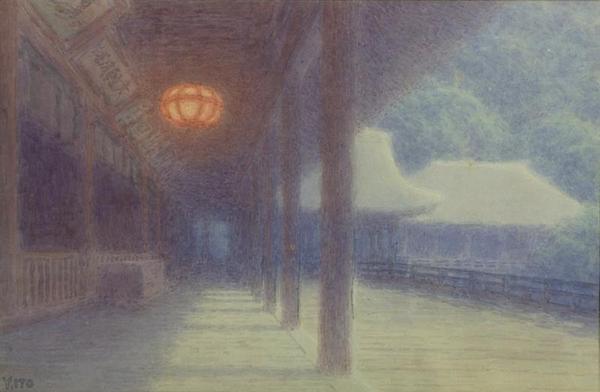 Temple in mist