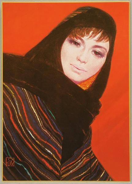 Beauty in Black Shawl