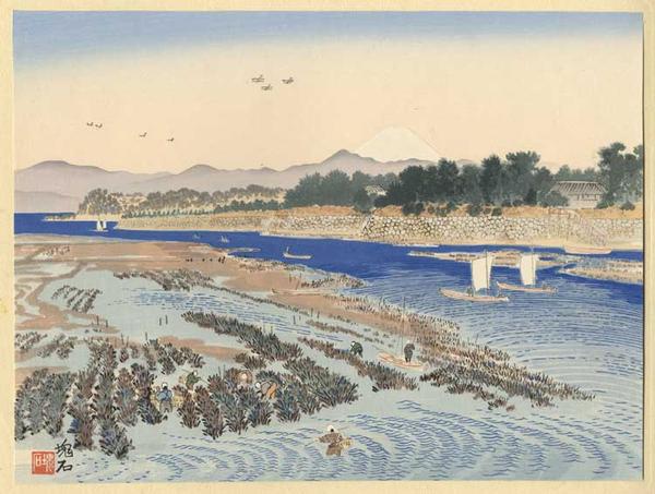 Benten Island and Mt Fuji