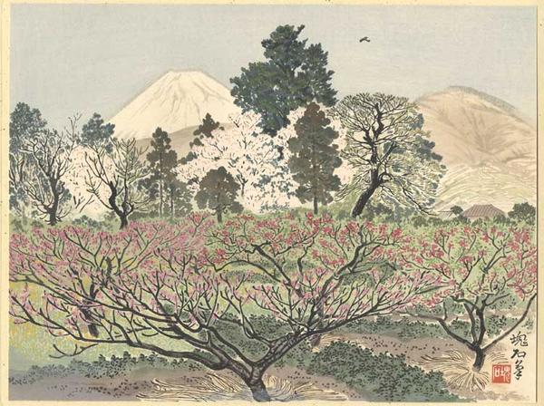 Mt Fuji from the Peach Orchards of Hara