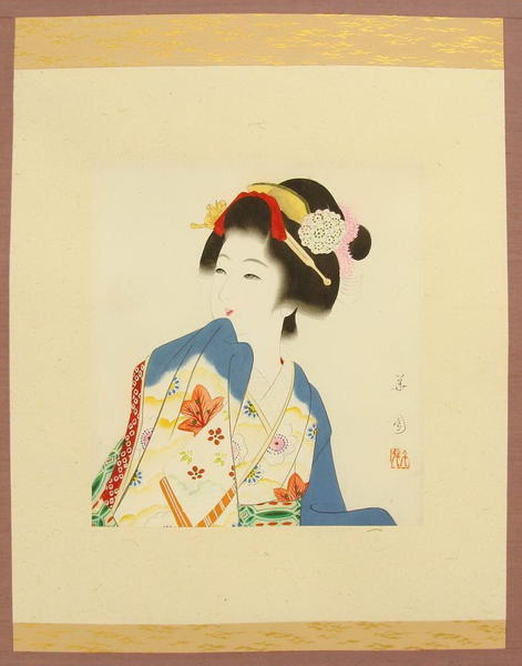 Bijin with Hair Flower Ornament