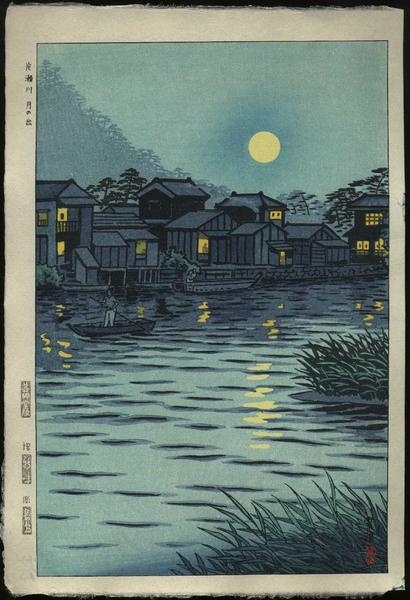 Rising Moon at Katase River
