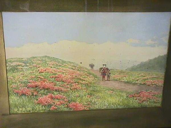 Pilgrims on a trail