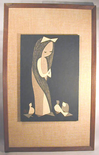 Doves and Girl