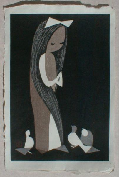 Doves and Girl