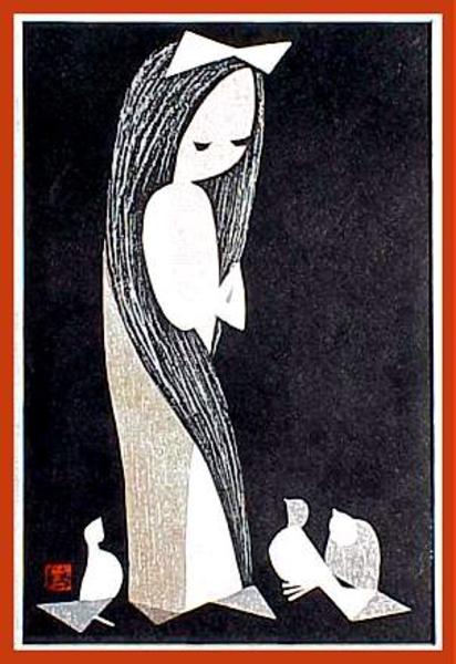 Doves and Girl