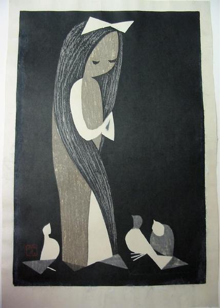 Doves and Girl