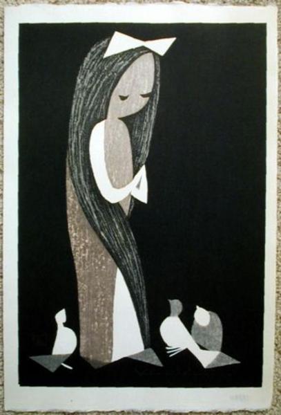 Doves and Girl