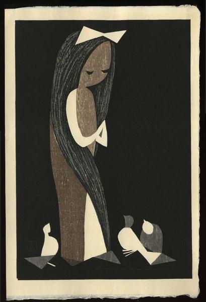 Doves and Girl