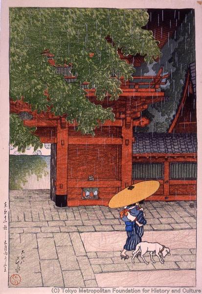 May rain at the Sanno Temple