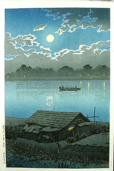 MOONLIGHT ON ARAKAWA RIVER, AKABANE